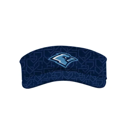 Custom Navy Blue Sports Visor | Geometric Team Headwear
